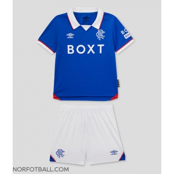 Billige Fotballdrakt Rangers Replika Hjemmedraktsett Barn 2025-26 Kortermet (med bukser)
